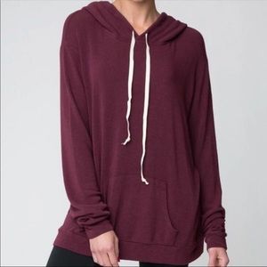Brandy Melville Layla burgundy hoodie one size
